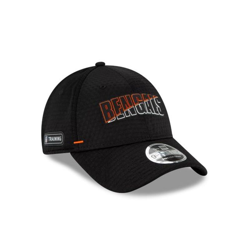 NFL Cincinnati Bengals Official Summer Sideline Stretch Snap 9Forty Snapback (JJA4066) - Black New Era Caps